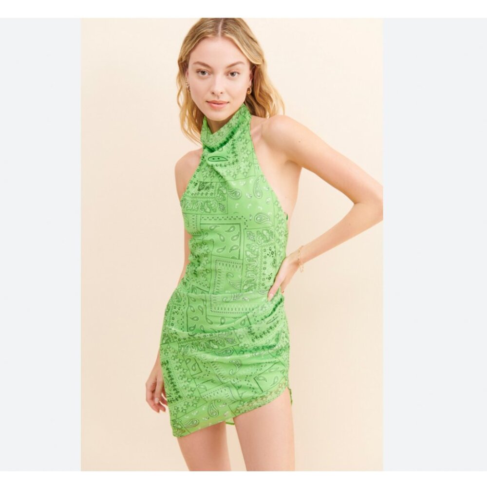 Amanda Uprichard Samba Dress  Bandana green - Picture 5 of 10